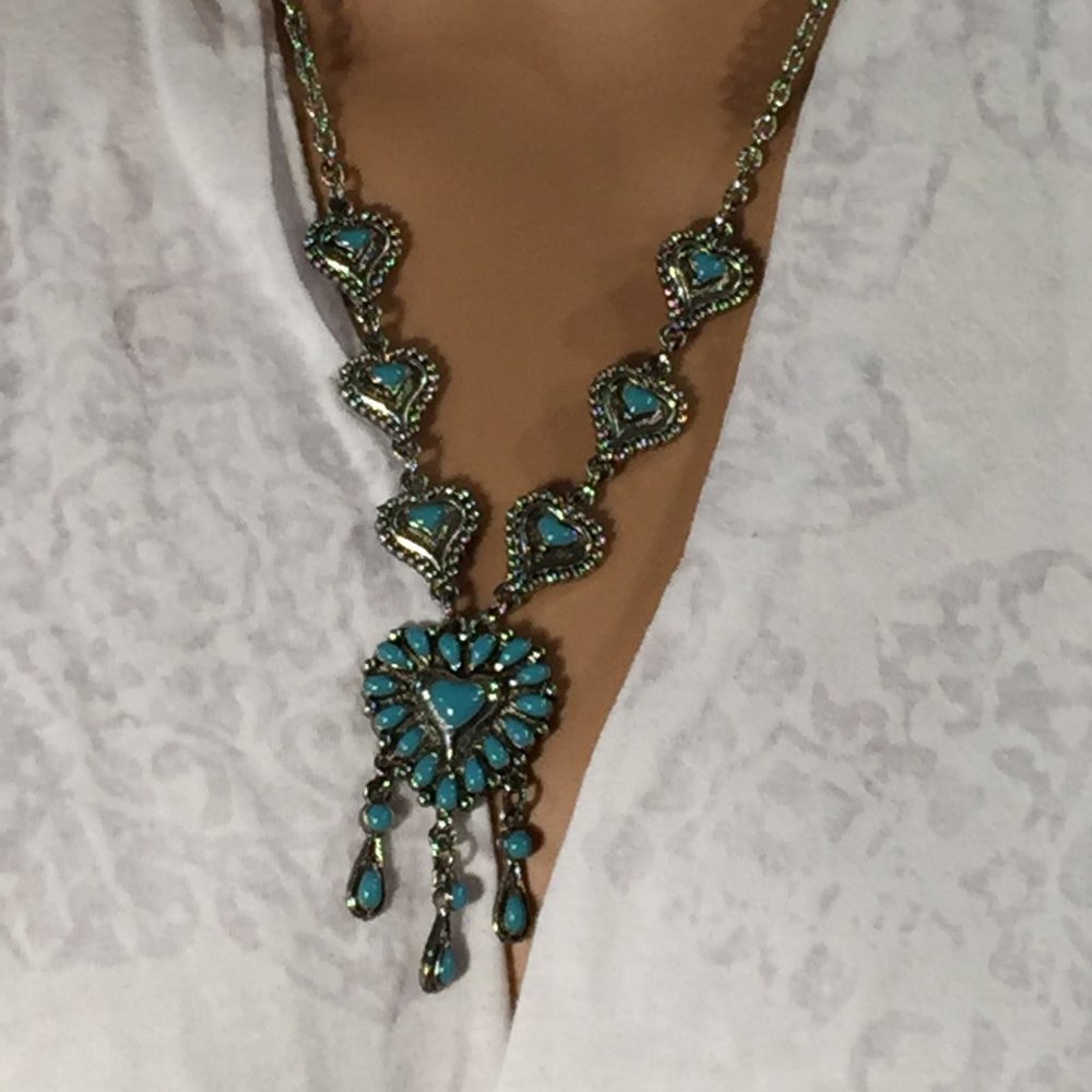 Turquiose  and Silver Necklace